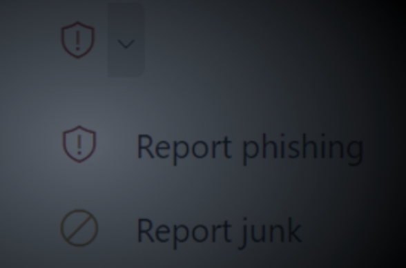 Phishing report button